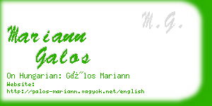 mariann galos business card